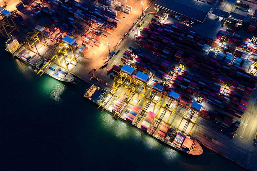 Aerial image of an active port with boats and shipping containers.jpg