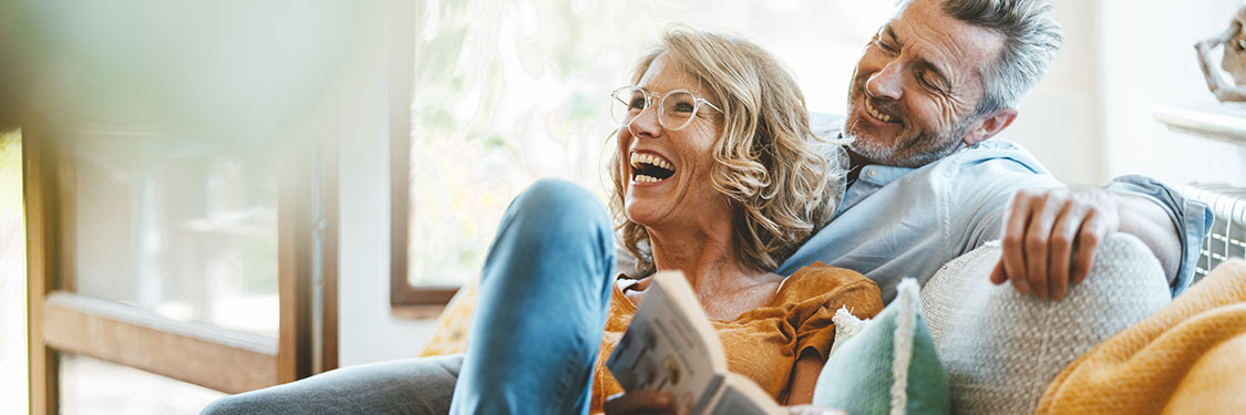 Couple laughing