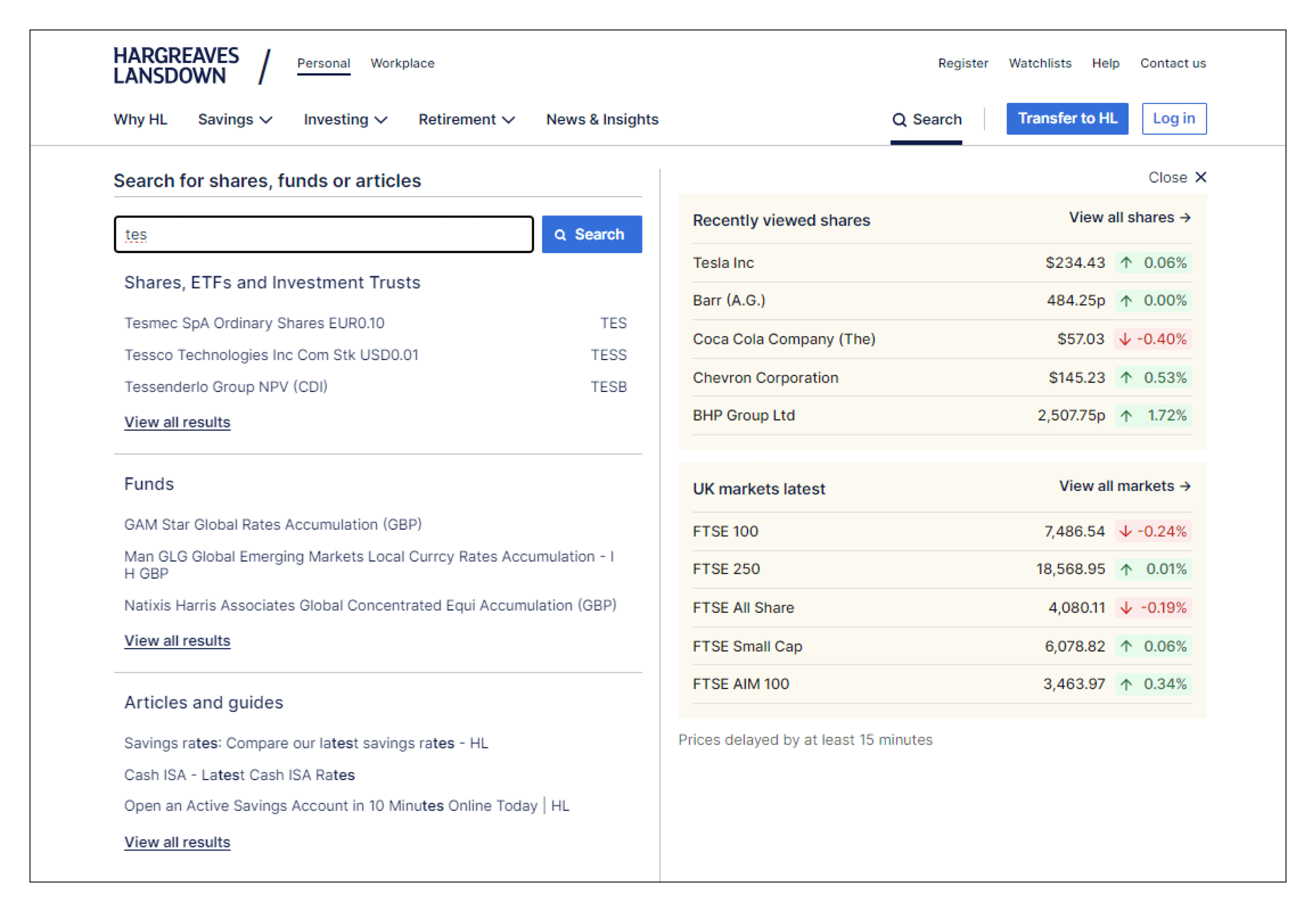 how to search for stocks